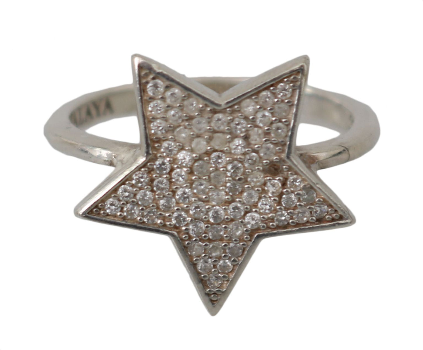 Nialaya Chic Silver CZ Crystal Women Statement Ring