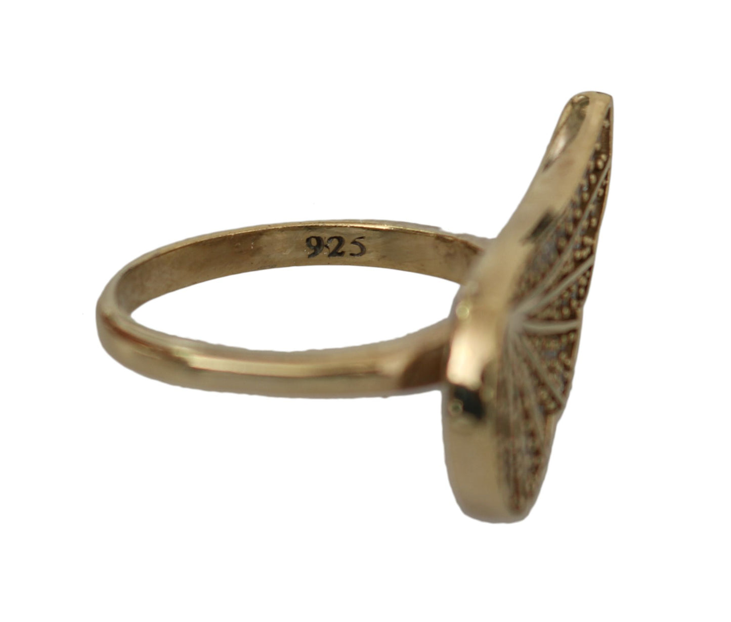 Nialaya Elegant ring decorated with gold crystals