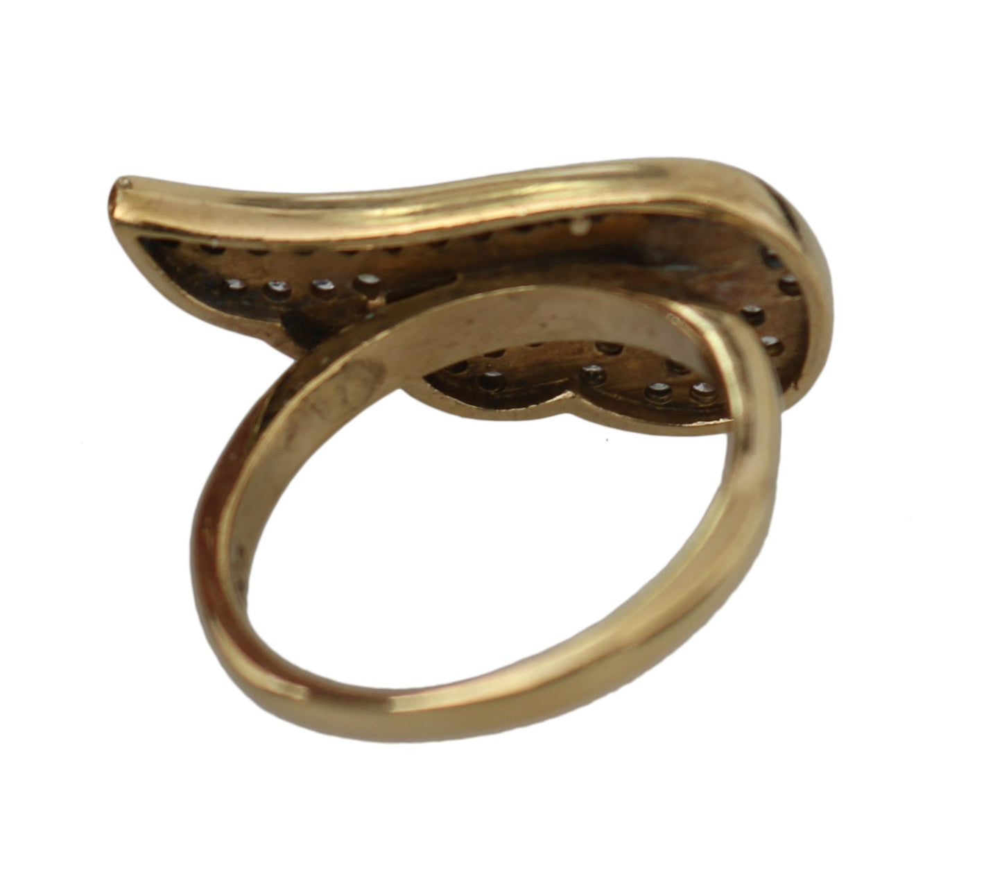 Nialaya Elegant ring decorated with gold crystals