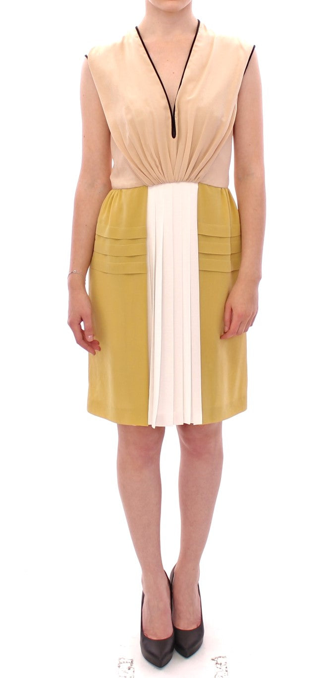 FILOS Multicolor silk sheath dress sleeveless