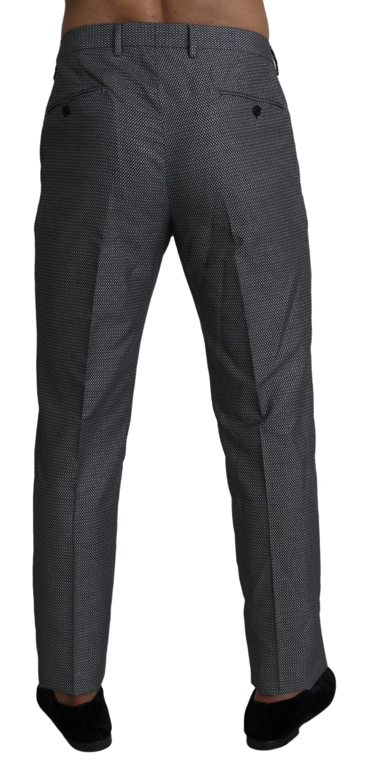 Dolce &amp; Gabbana Elegant Gray Slim Fit Dress Pants