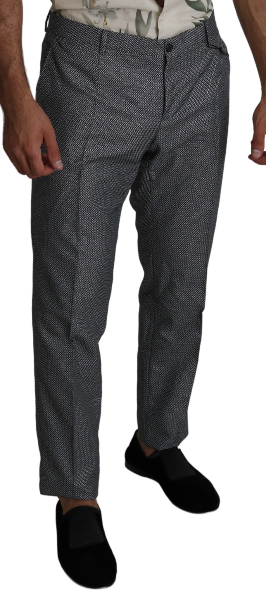 Dolce &amp; Gabbana Elegant Gray Slim Fit Dress Pants