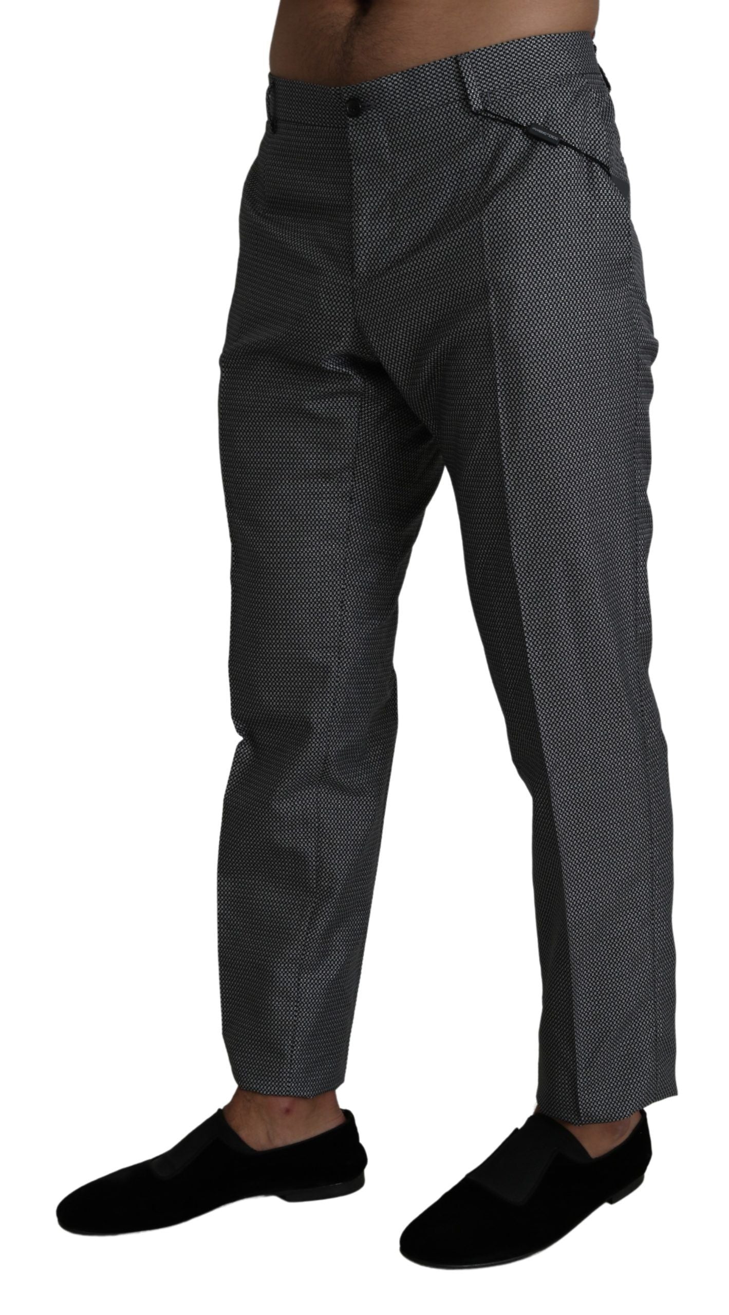 Dolce &amp; Gabbana Elegant Gray Slim Fit Dress Pants