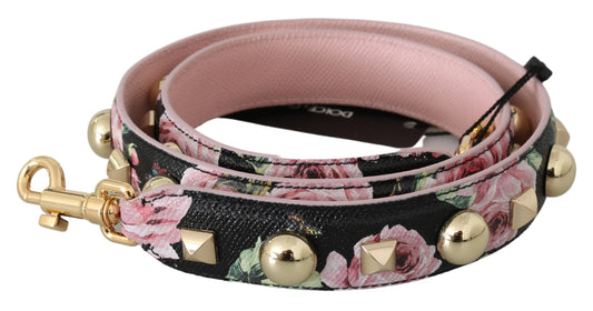 Dolce &amp; Gabbana Elegant floral leather shoulder strap