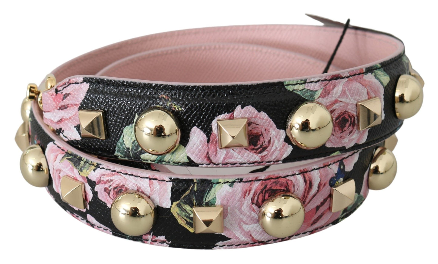 Dolce &amp; Gabbana Elegant floral leather shoulder strap