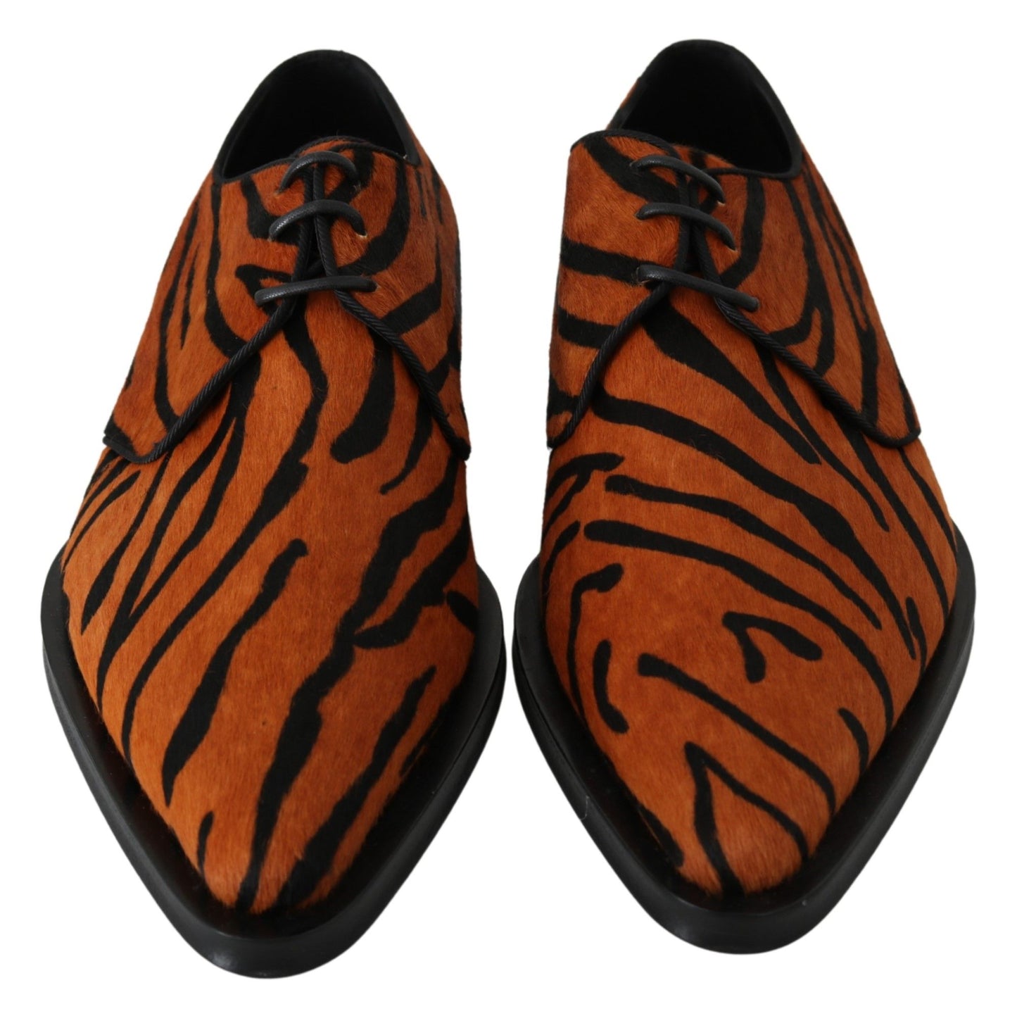 Dolce &amp; Gabbana tiger print pony hair dress shoes