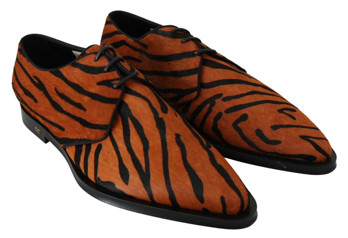 Dolce &amp; Gabbana tiger print pony hair dress shoes