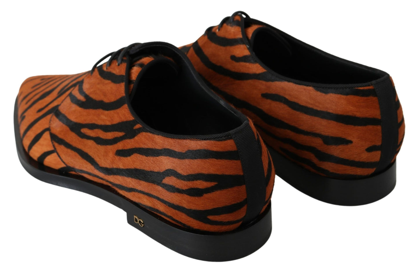 Dolce &amp; Gabbana tiger print pony hair dress shoes