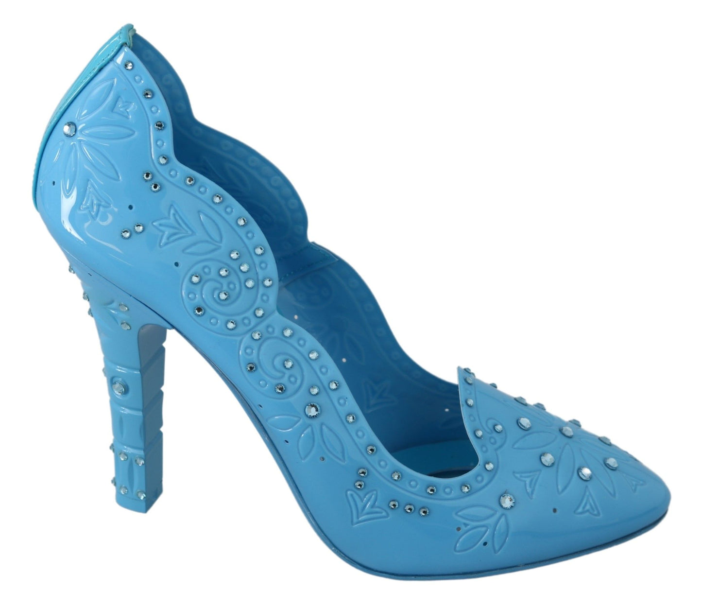 Dolce &amp; Gabbana Blue Cinderella Pumps with Crystal Embellishment