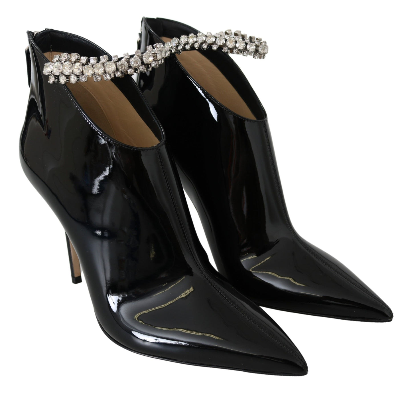 Jimmy Choo Elegant black patent leather boots with heel