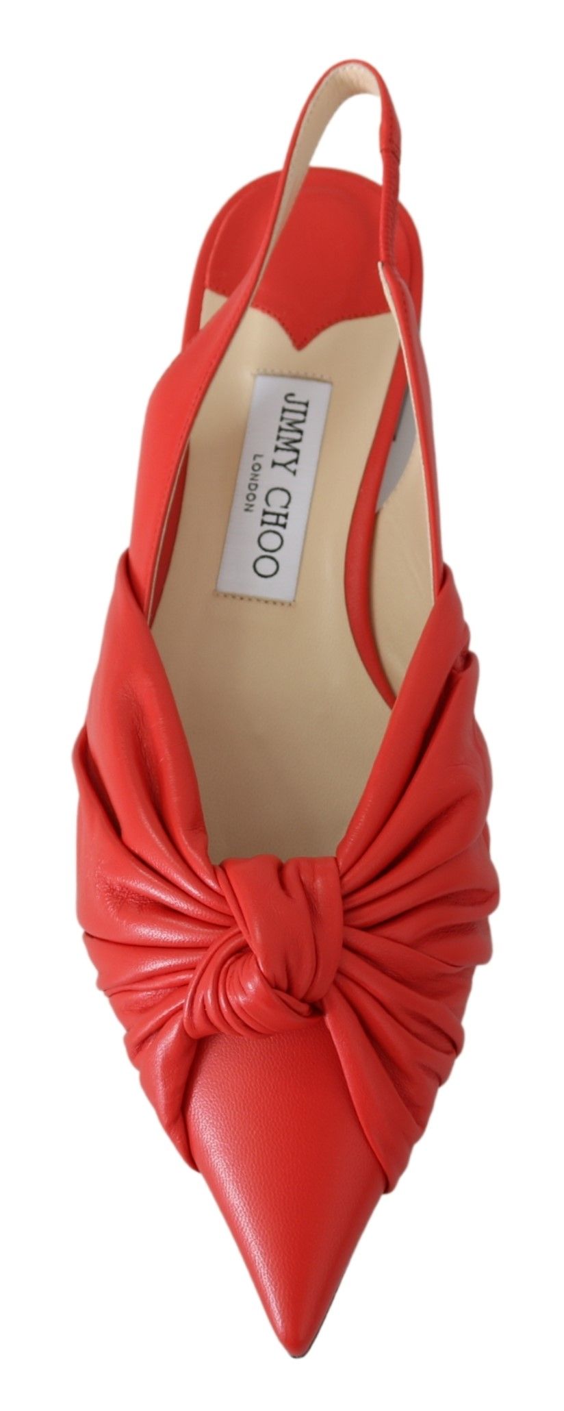 Jimmy Choo Chic red pointed leather flats