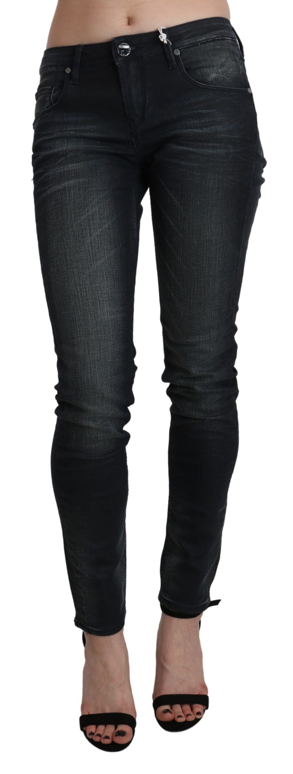 Eight Elegant Low Waist Skinny Jeans in Black