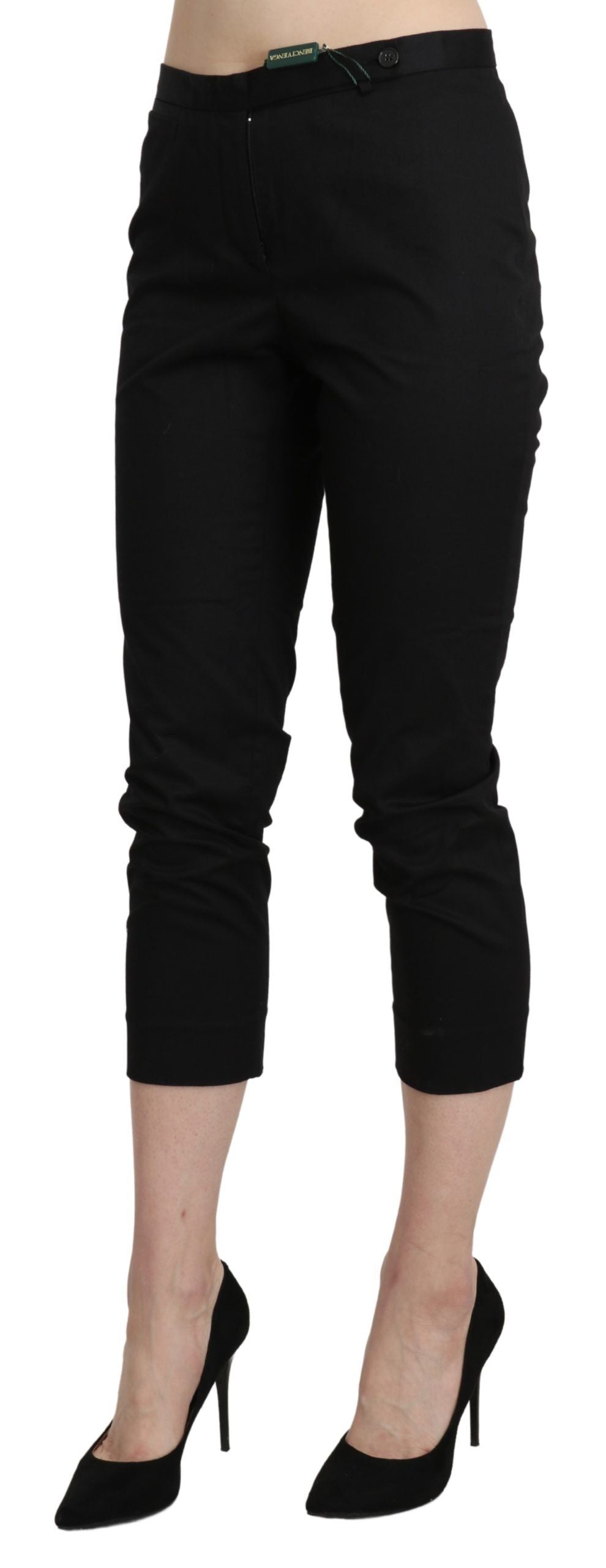 BENCIVENGA Elegant Skinny Cropped Pants with High Waist