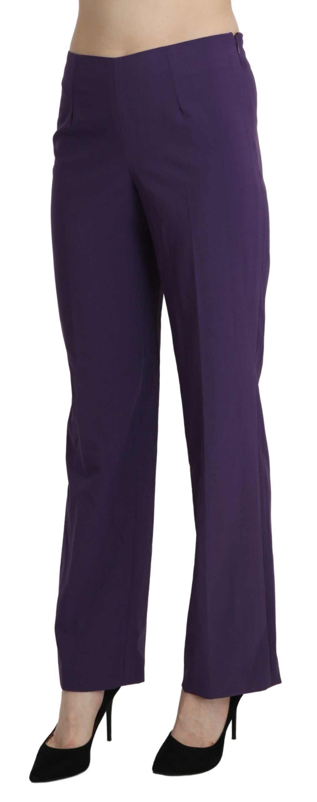 BENCIVENGA Elegant purple high waist straight pants