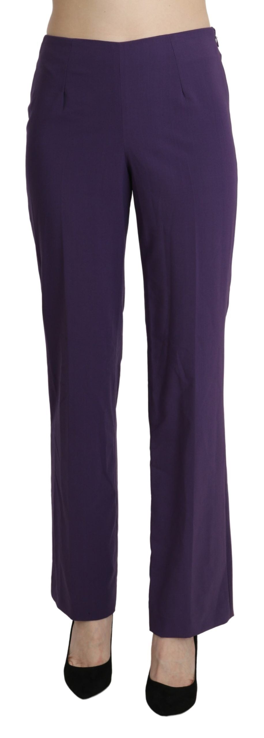 BENCIVENGA Elegant purple high waist straight pants