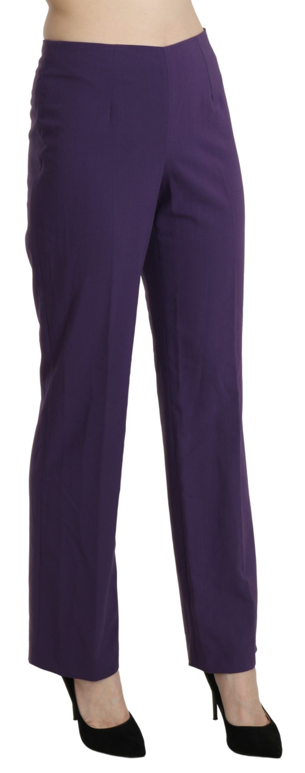 BENCIVENGA Elegant purple high waist straight pants