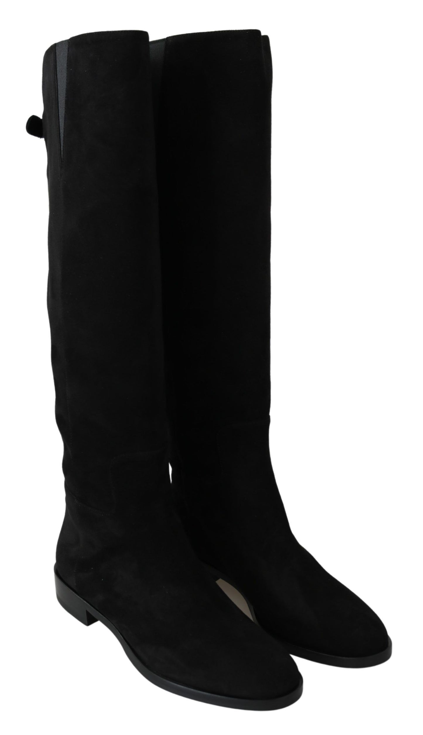 Dolce &amp; Gabbana Elegant knee-high boots in black suede