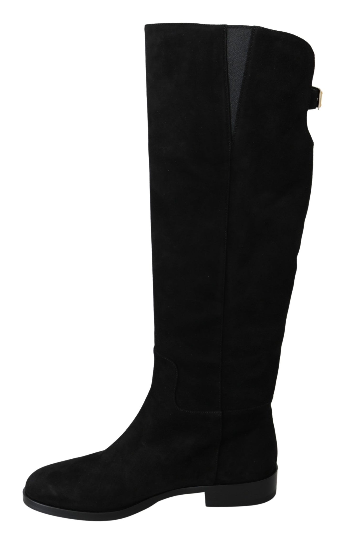 Dolce &amp; Gabbana Elegant knee-high boots in black suede