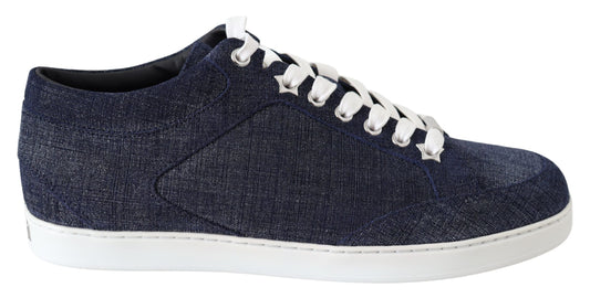 Jimmy Choo Chic slip-on sneakers in blue denim suede