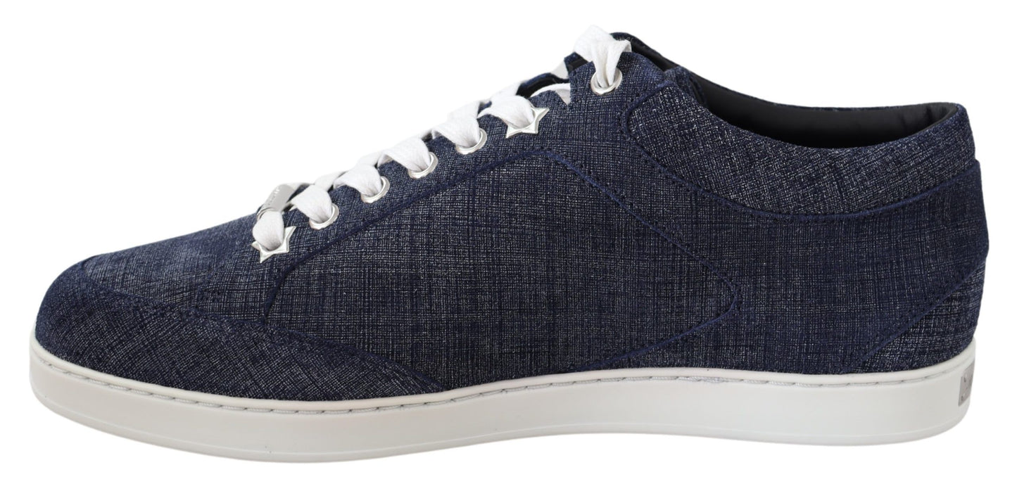 Jimmy Choo Chic slip-on sneakers in blue denim suede