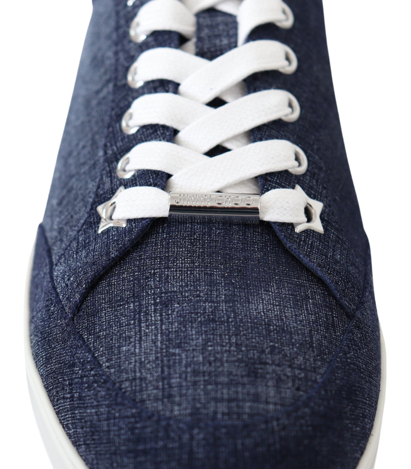 Jimmy Choo Chic slip-on sneakers in blue denim suede