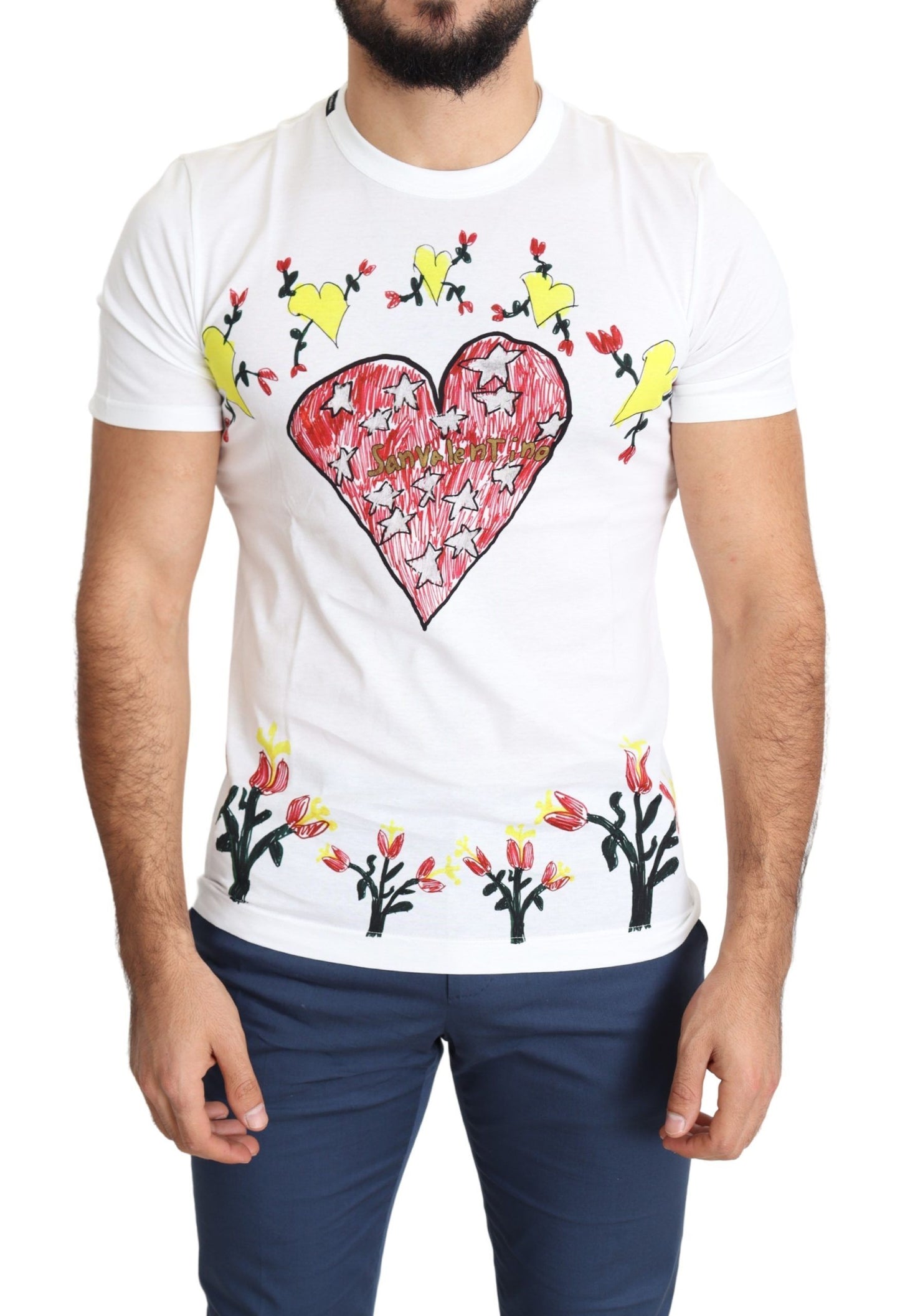 Dolce &amp; Gabbana Chic Saint Valentine Round Neck T-Shirt