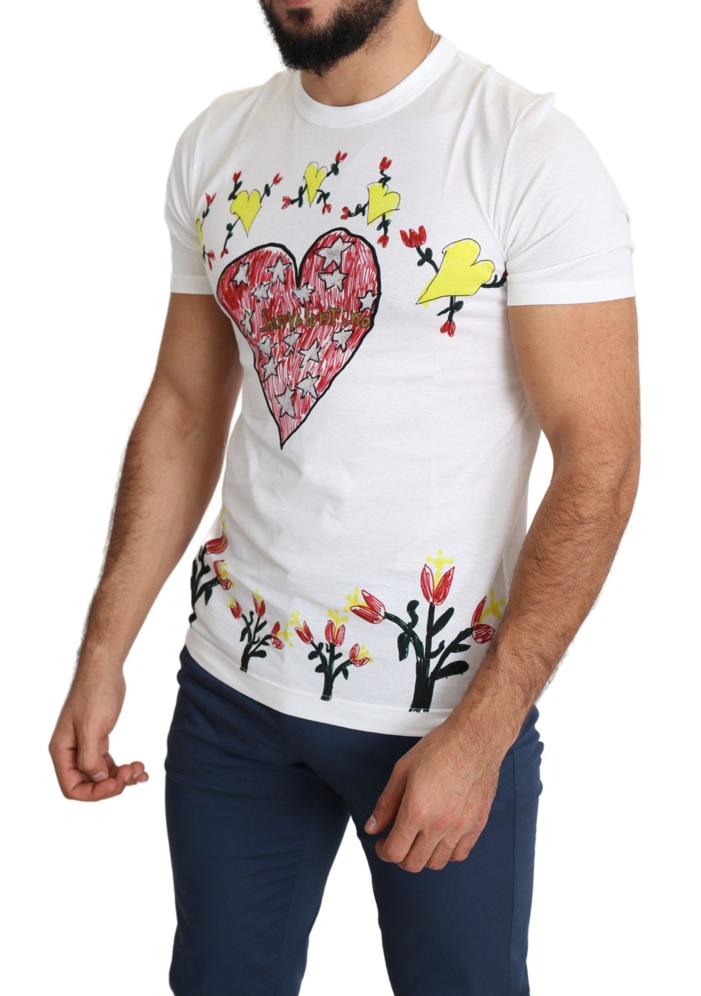 Dolce &amp; Gabbana Chic Saint Valentine Round Neck T-Shirt