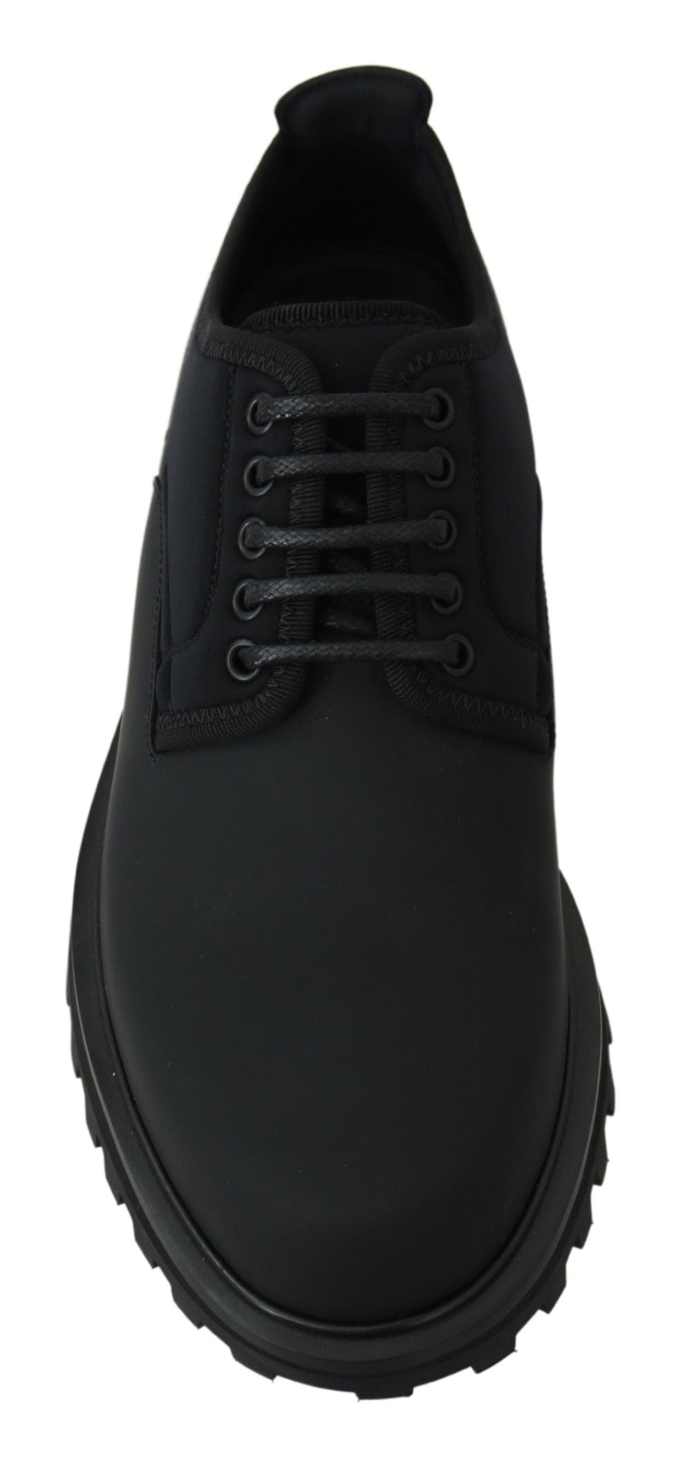 Dolce &amp; Gabbana Elegant Derby Shoes in Black Calfskin