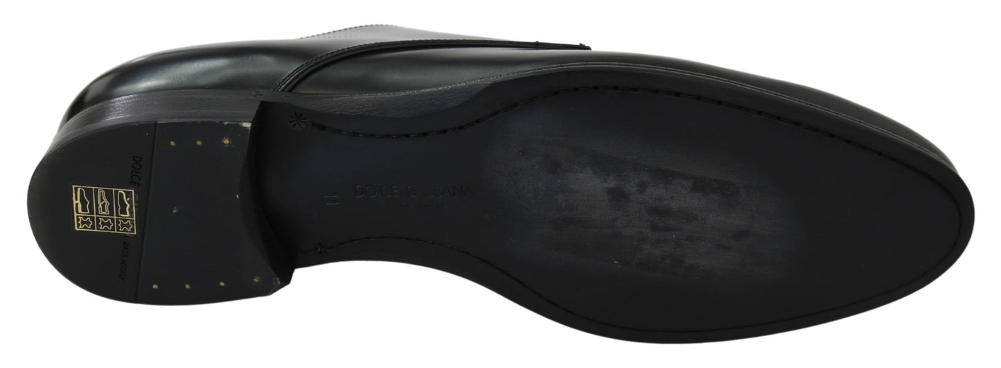 Dolce &amp; Gabbana Elegant Derby Shoes in Black Leather