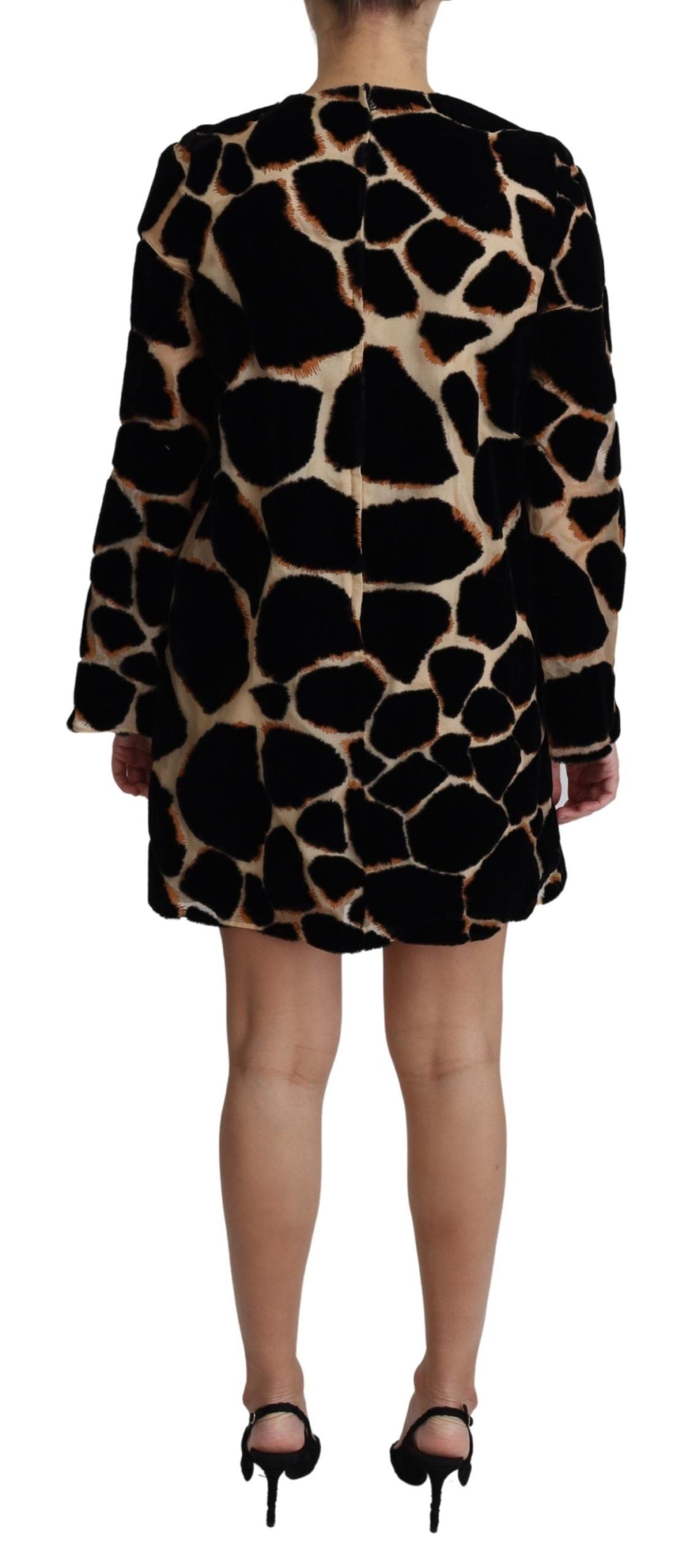 Dolce &amp; Gabbana Chic giraffe print shift mini dress