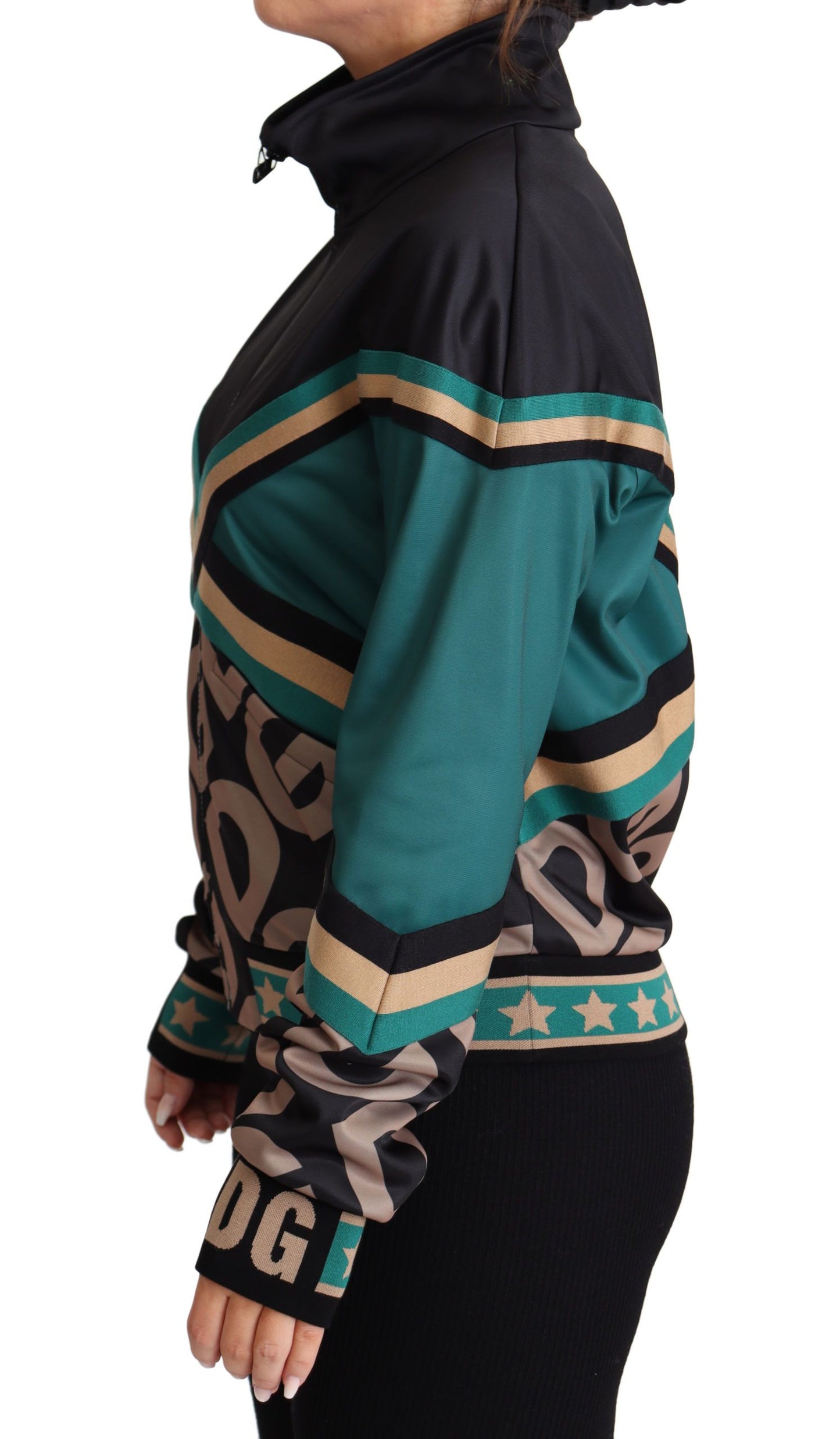 Dolce &amp; Gabbana Chic multicolor track jacket with logo Mania