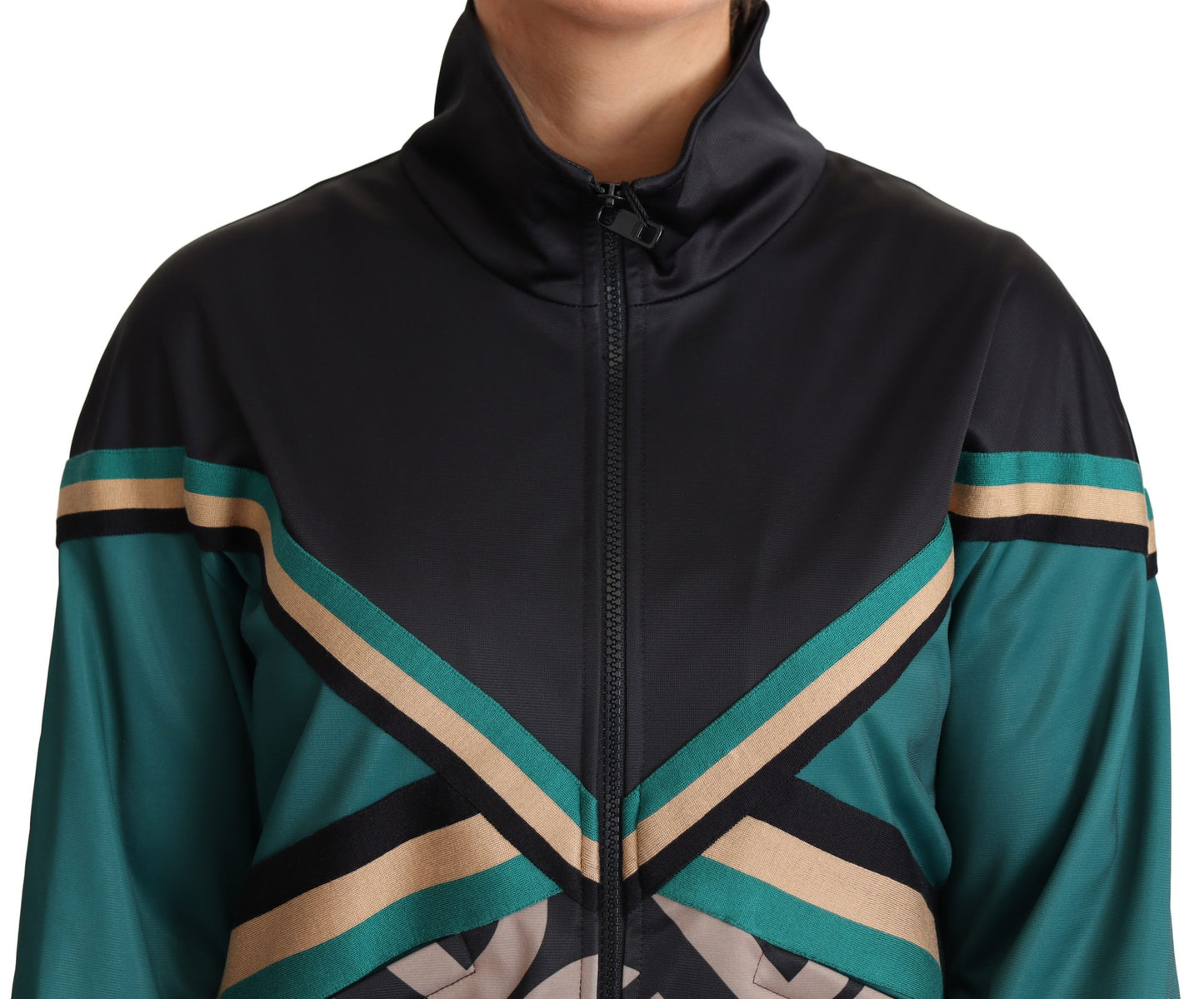 Dolce &amp; Gabbana Chic multicolor track jacket with logo Mania