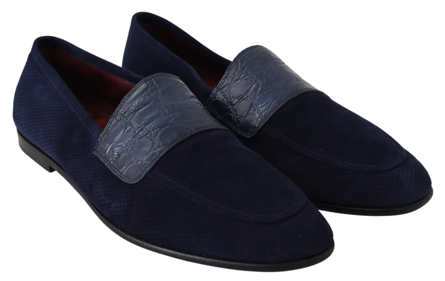 Dolce &amp; Gabbana Elegant blue suede loafers