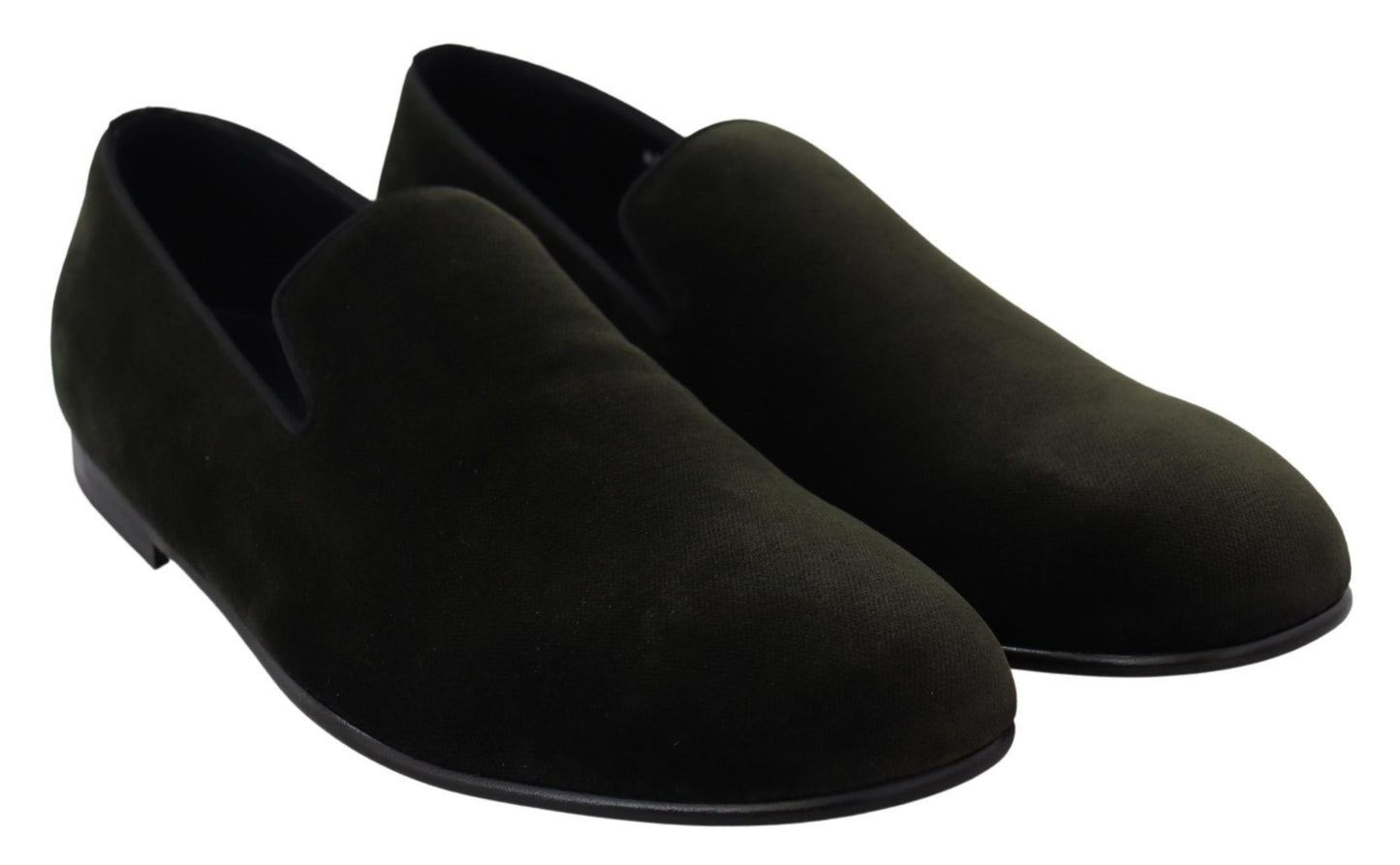 Dolce &amp; Gabbana Elegant loafers in green velvet