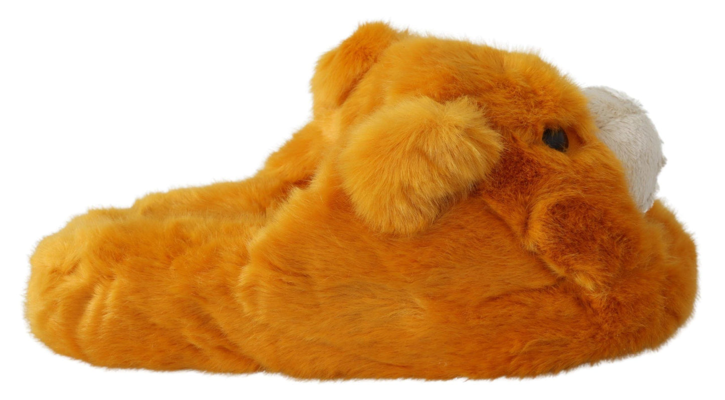 Dolce &amp; Gabbana Sunshine Yellow Lion slippers