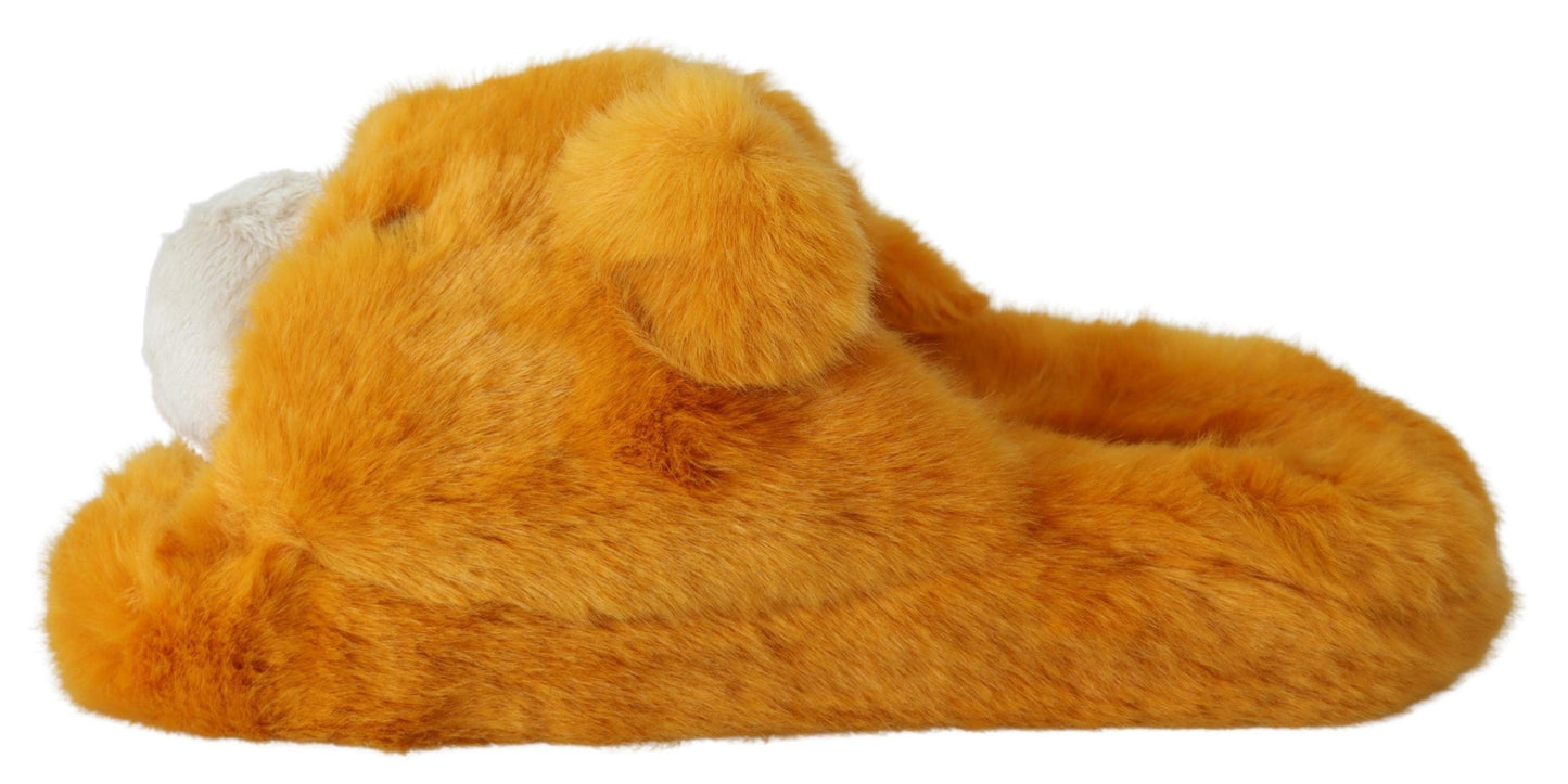 Dolce &amp; Gabbana Sunshine Yellow Lion slippers