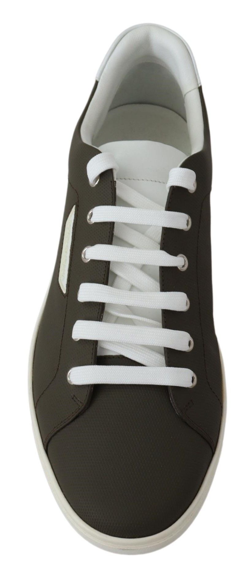 Dolce &amp; Gabbana Smooth White Leather Sneakers