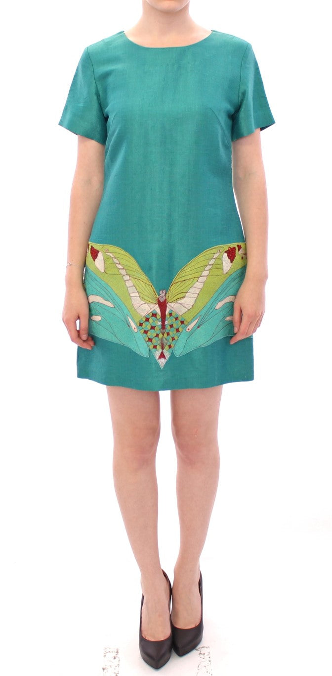 Lanre Da Silva Ajayi Elegant embroidered green mini dress