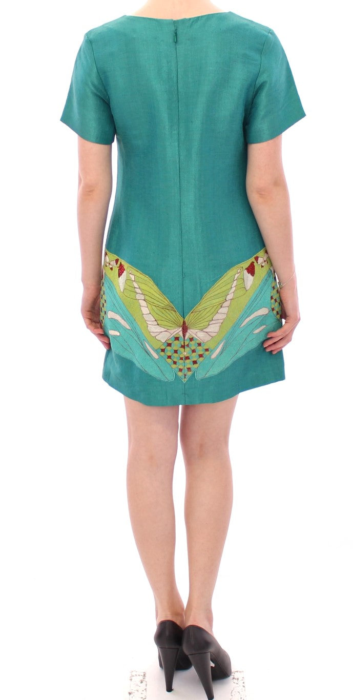 Lanre Da Silva Ajayi Elegant embroidered green mini dress