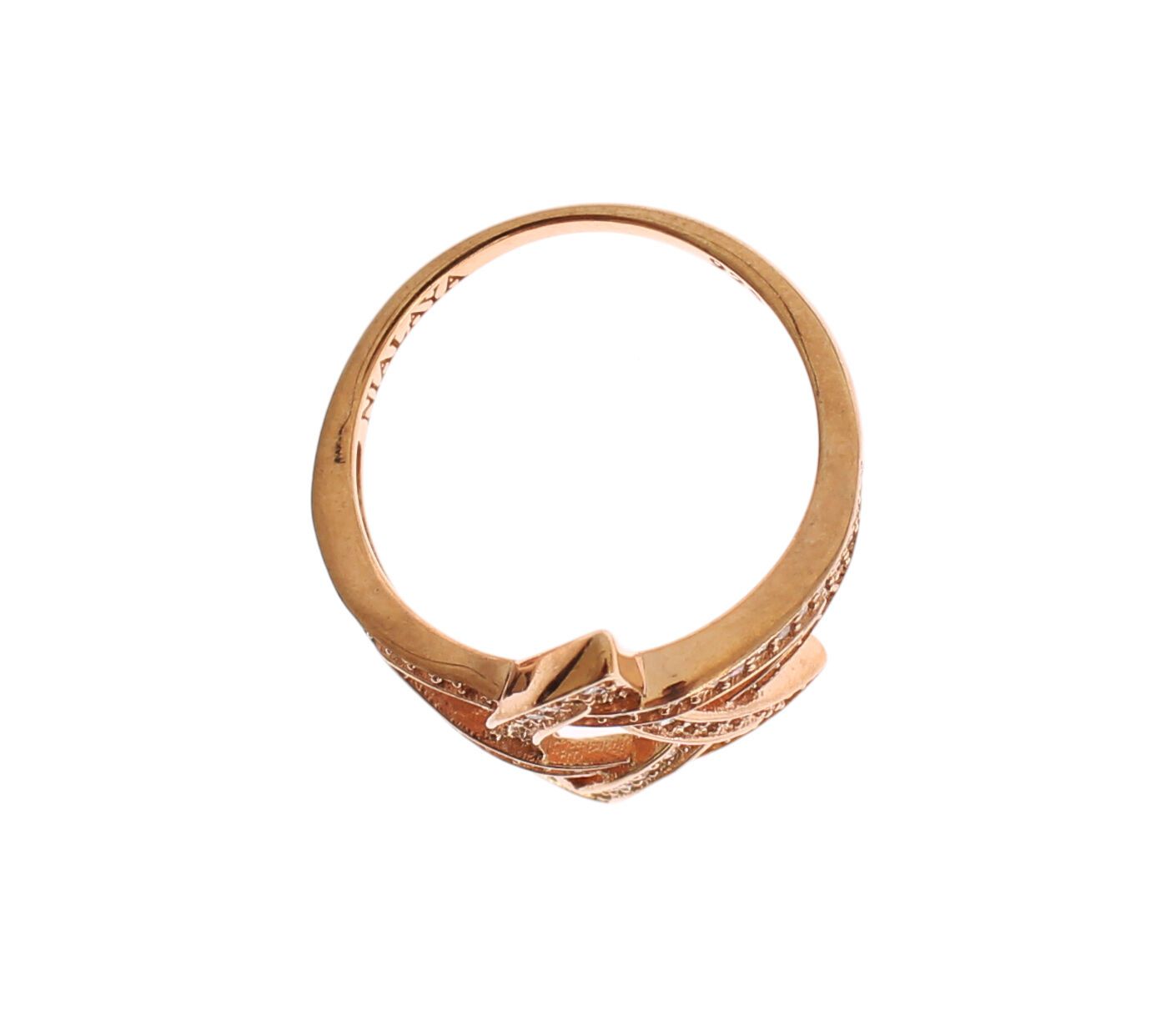 Nialaya Rose Gold Plated Silver CZ Crystal Ring