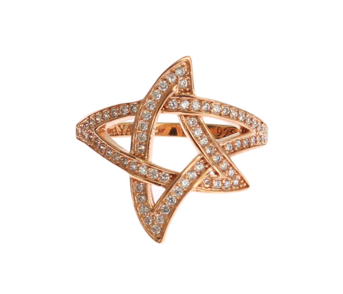 Nialaya Rose Gold Plated Silver CZ Crystal Ring