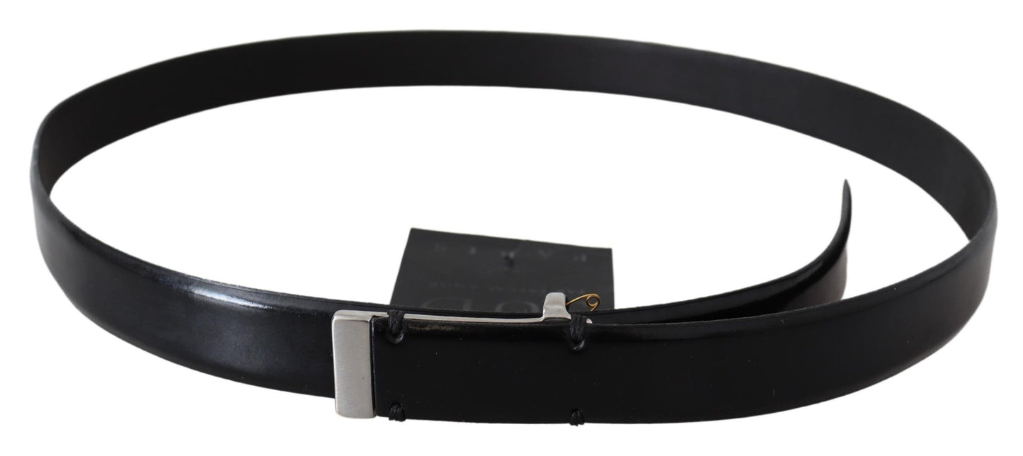 PLEIN SUD Elegant black leather belt