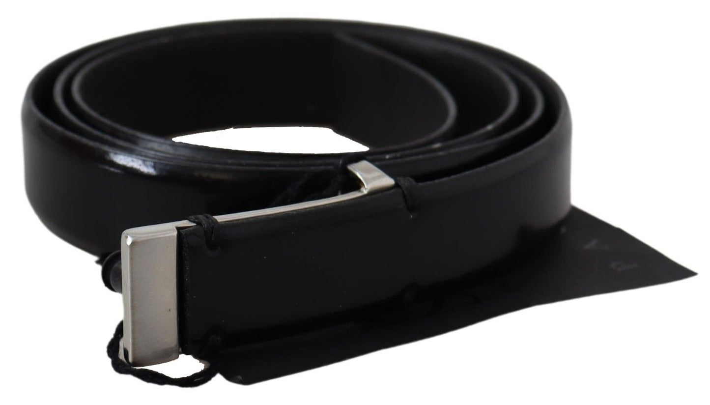 PLEIN SUD Elegant black leather belt