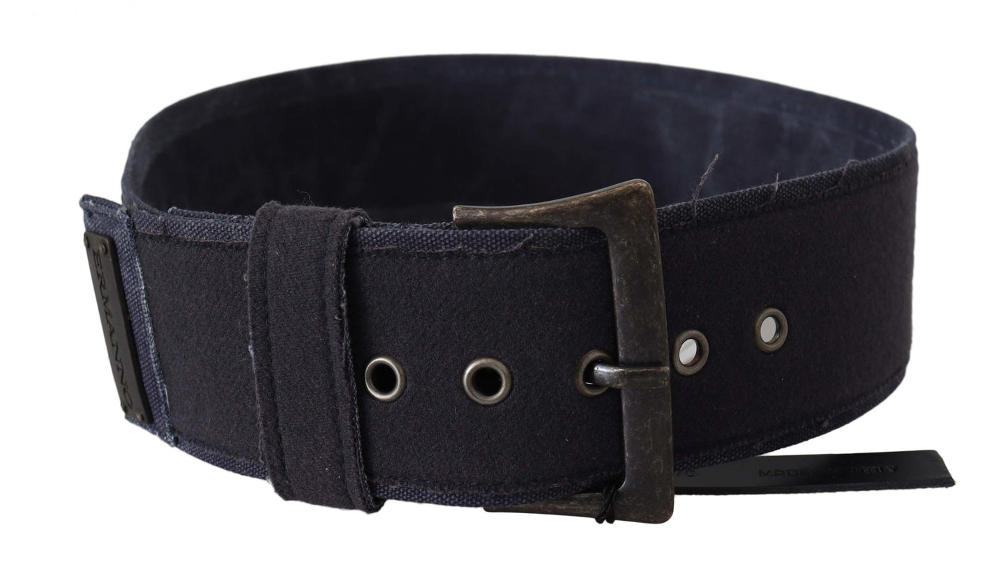 Ermanno Scervino Elegant classic black leather belt