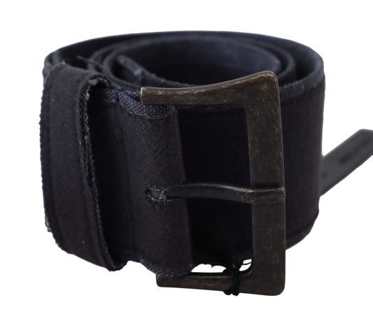 Ermanno Scervino Elegant classic black leather belt