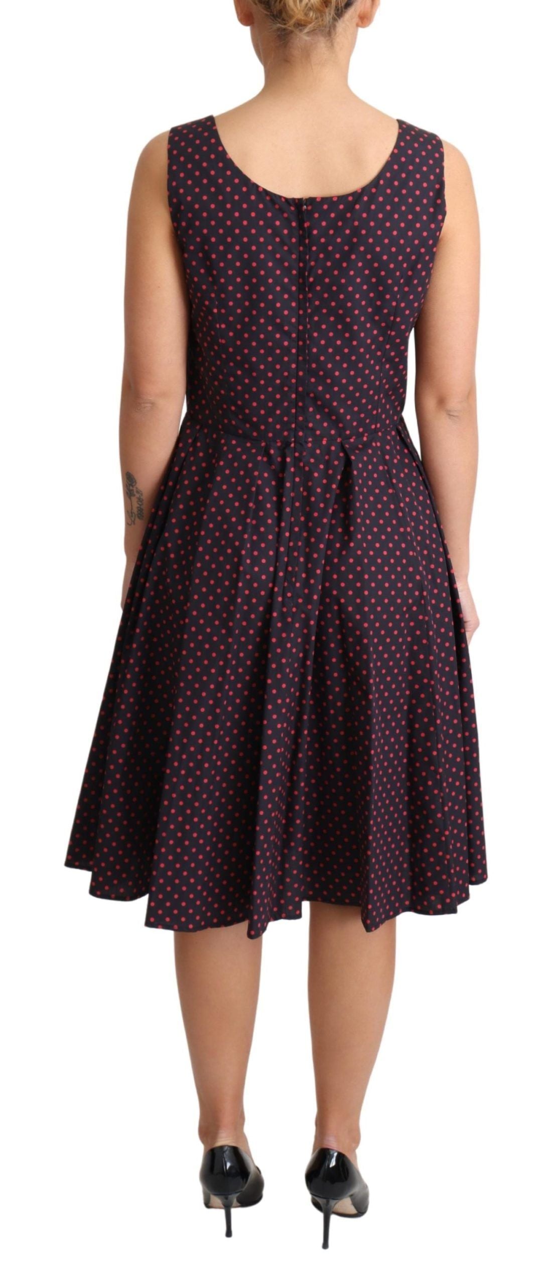 Dolce &amp; Gabbana Chic Polka Dot Sleeveless A-Line Dress