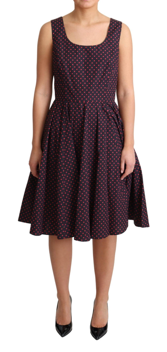 Dolce &amp; Gabbana Chic Polka Dot Sleeveless A-Line Dress