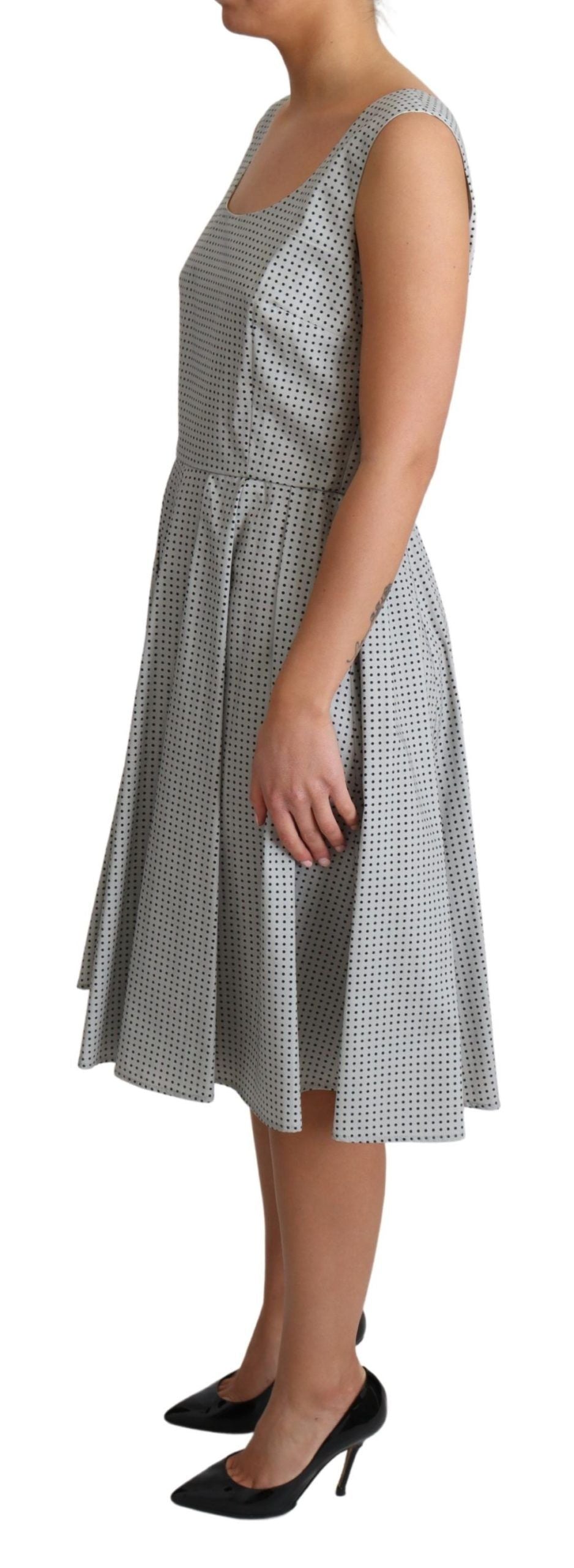 Dolce &amp; Gabbana Chic Polka Dot Sleeveless A-Line Dress