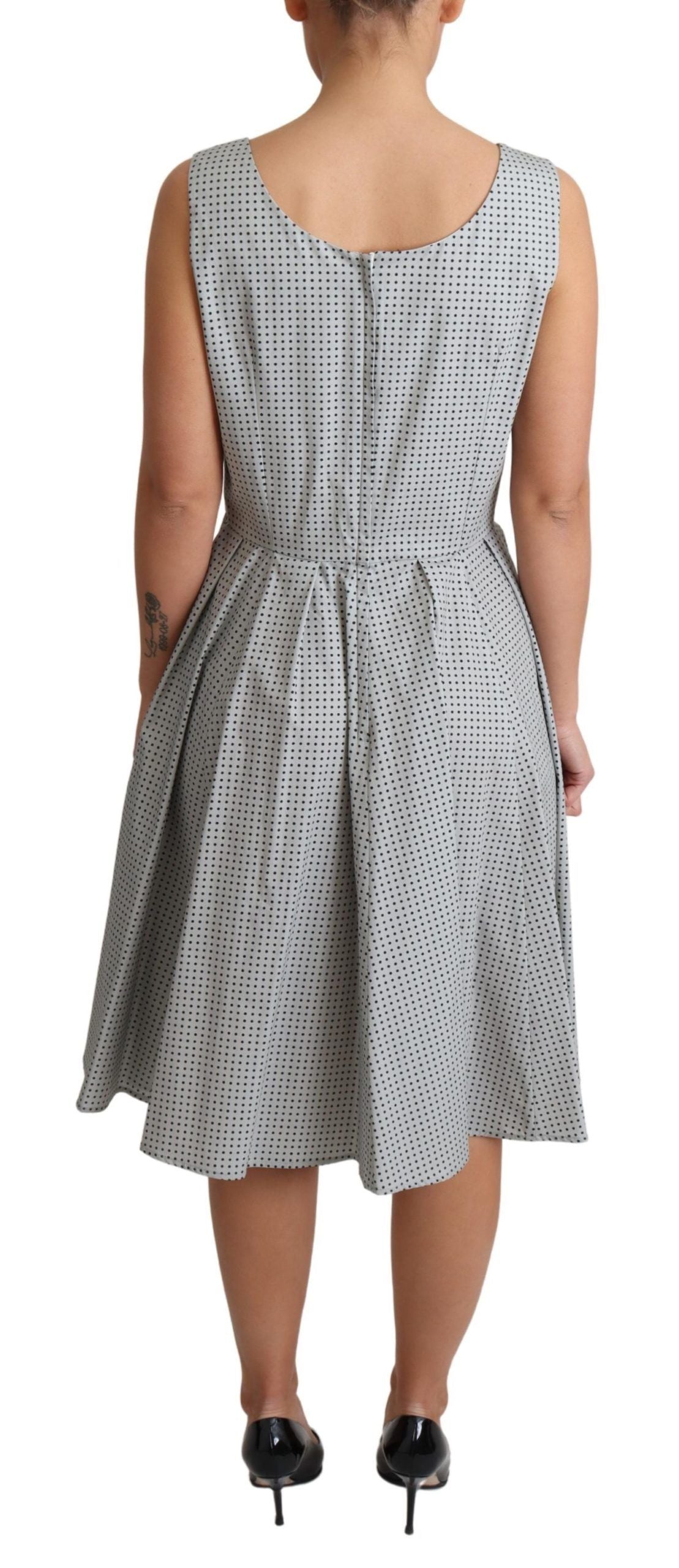 Dolce &amp; Gabbana Chic Polka Dot Sleeveless A-Line Dress