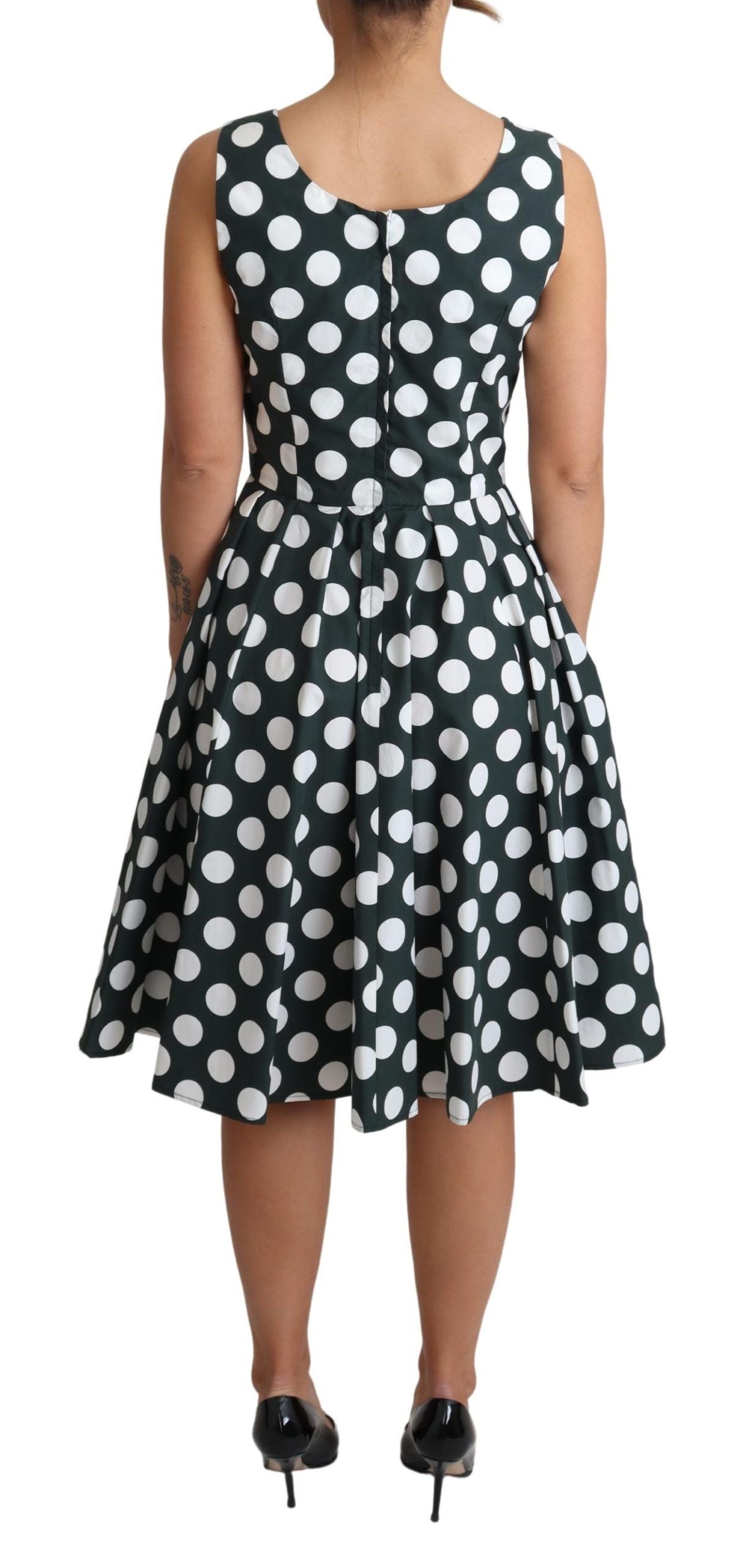 Dolce &amp; Gabbana Chic polka dot sleeveless A-line dress